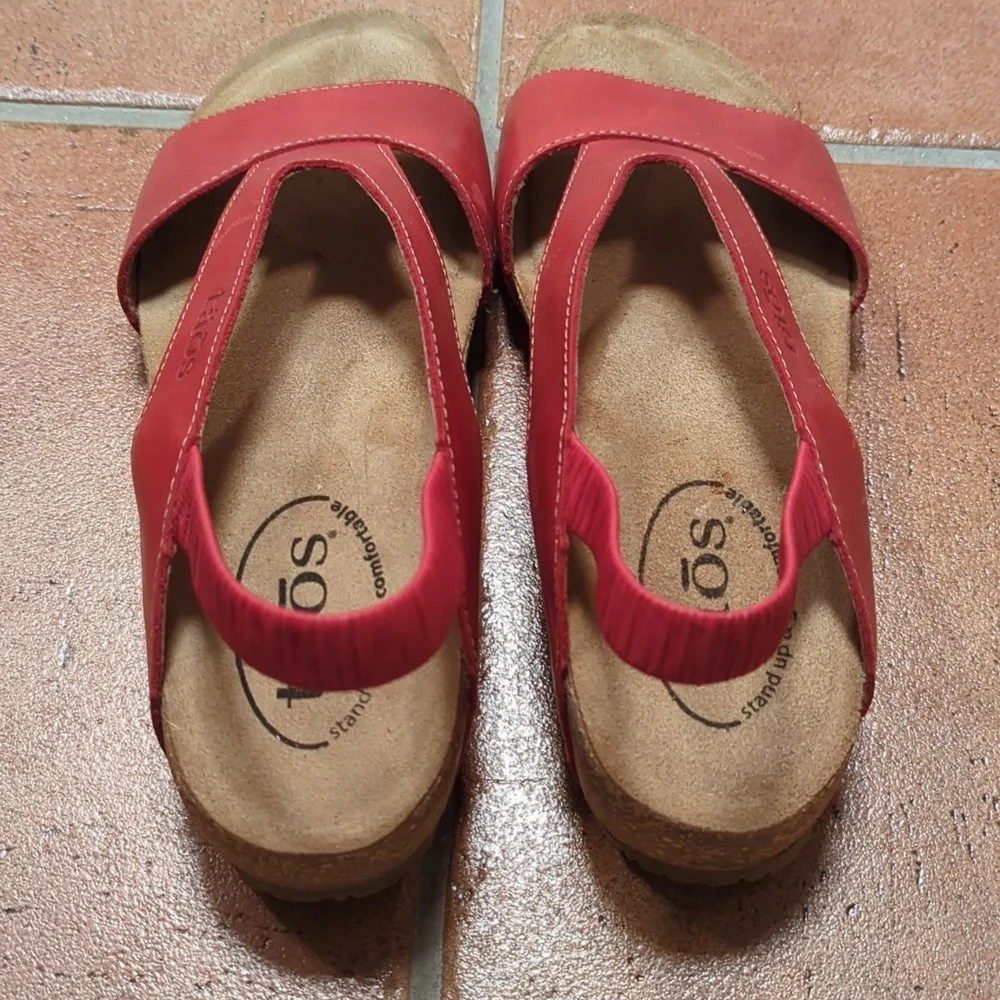 Taos Footwear Women's Bold Red Sandals - Picture 2 of 7